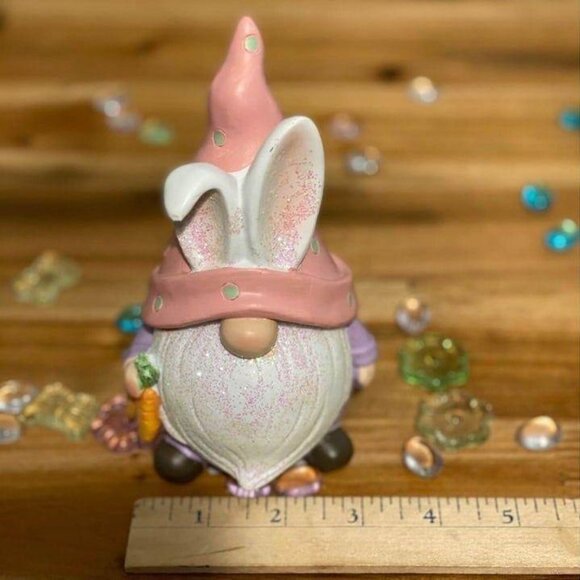 Set of 3 Easter Bunny ear gnomes Easter tiered tray Springtime decoration - Picture 8 of 12